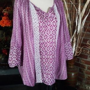 Purple/cream tunic